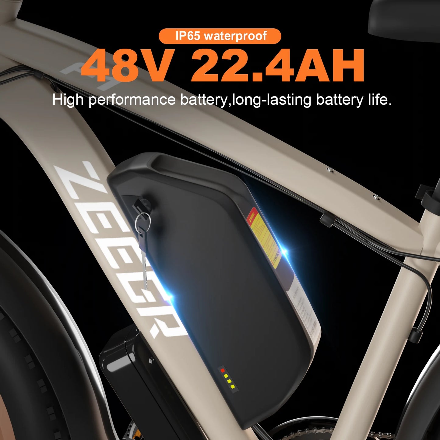 Zgeer F1 2000W Fat Tire E-Bike – 48V, Dual Battery, Full Suspension