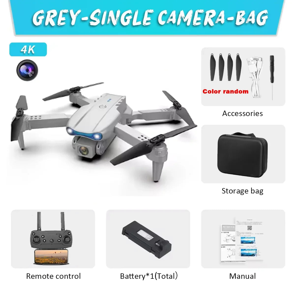 E99Pro 4K Dual-Camera Foldable Drone with WiFi FPV
