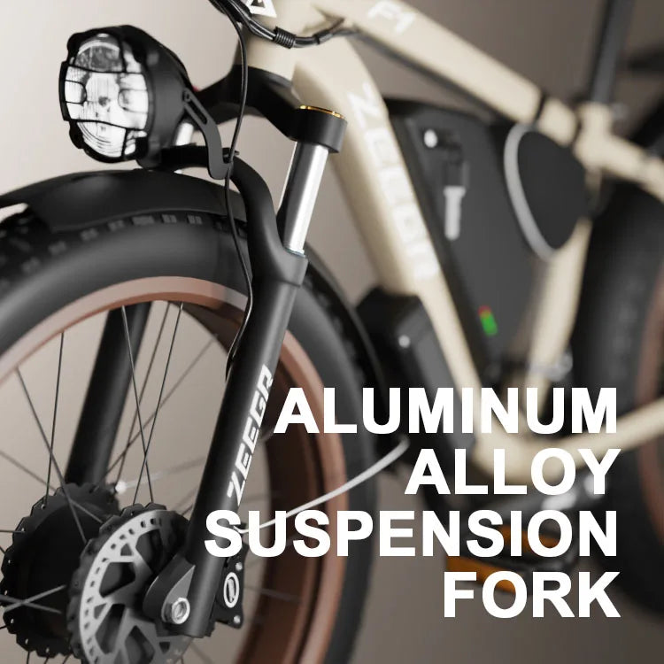 Zgeer F1 2000W Fat Tire E-Bike – 48V, Dual Battery, Full Suspension