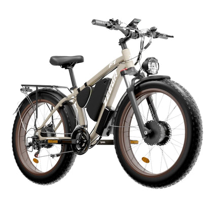 Zgeer F1 2000W Fat Tire E-Bike – 48V, Dual Battery, Full Suspension