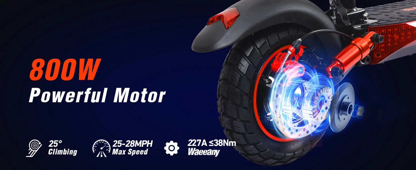 J01 Foldable E-Scooter – 800W, 48V, 10” Off-Road Tires