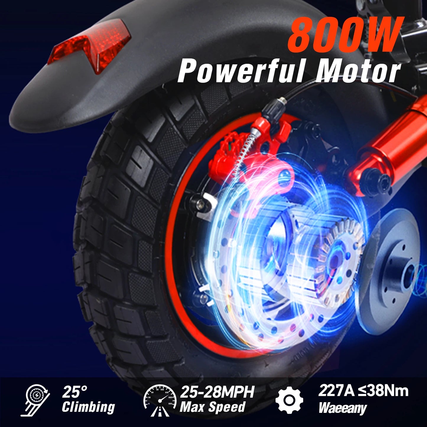 J01 Foldable E-Scooter – 800W, 48V, 10” Off-Road Tires