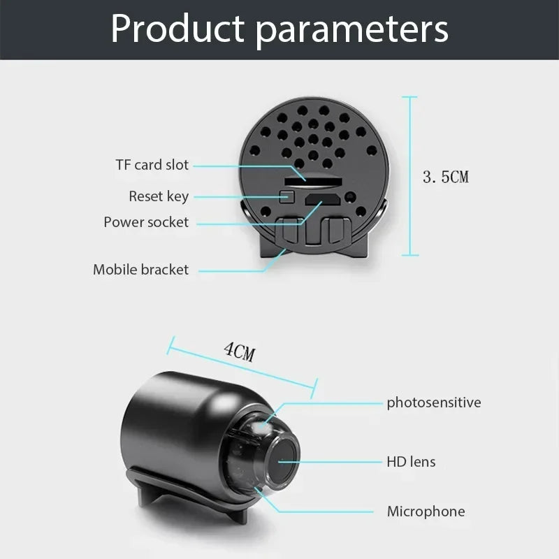 Mini WiFi 1080P Security Camera – Night Vision & Motion Detection