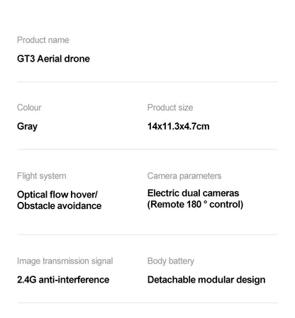 GT3 Mini Drone with 8K Camera & Optical Flow – Beginner Friendly