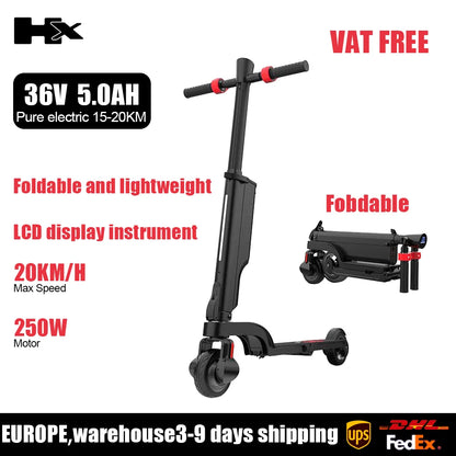 HX X6 Foldable Electric Scooter 350W – 25km/h, 5.5” Wheel