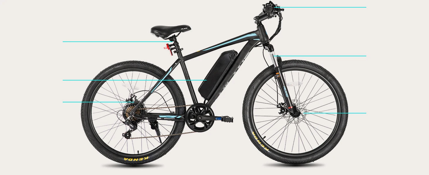 HILAND 500W 26" Electric Mountain Bike – 36V, 7-Speed, 20MPH