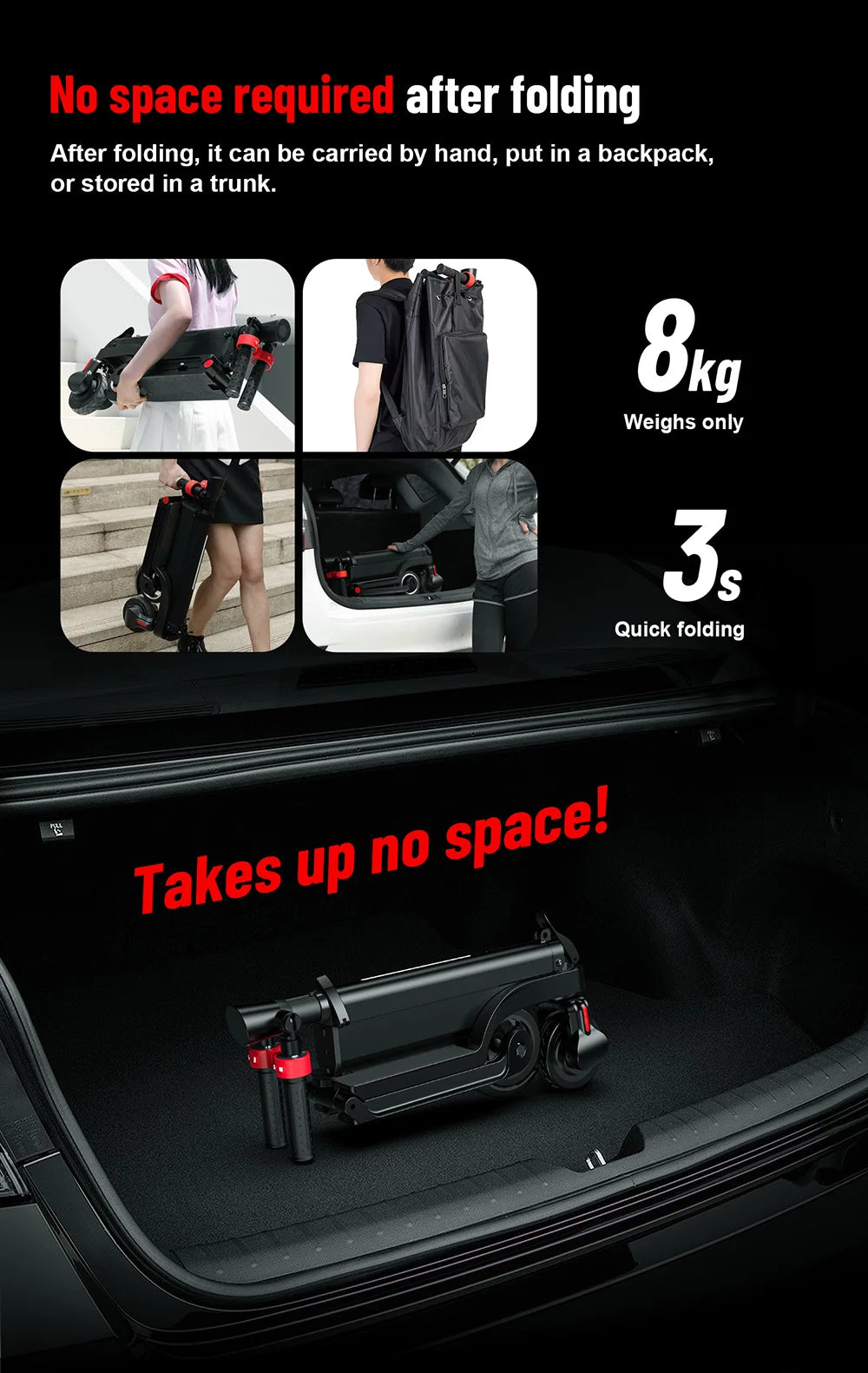 HX X6 Foldable Electric Scooter 350W – 25km/h, 5.5” Wheel