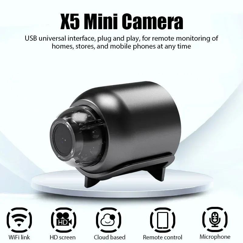 Mini WiFi 1080P Security Camera – Night Vision & Motion Detection