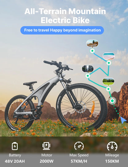 2000W Electric Mountain Bike – 57KM/H