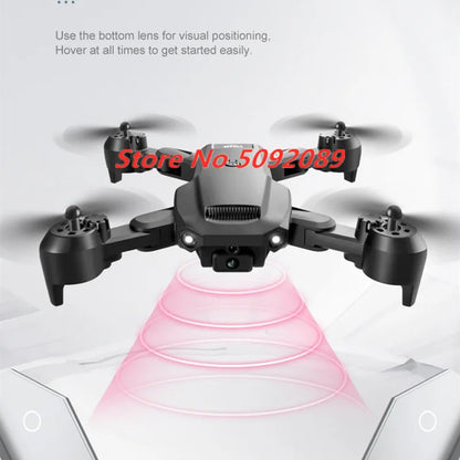 Three-Way Obstacle Avoidance Helicopter Dron With 6K Dual Camera Optical Flow Hovering Aircraft Height Hold  Drone Toy Boy Gifts