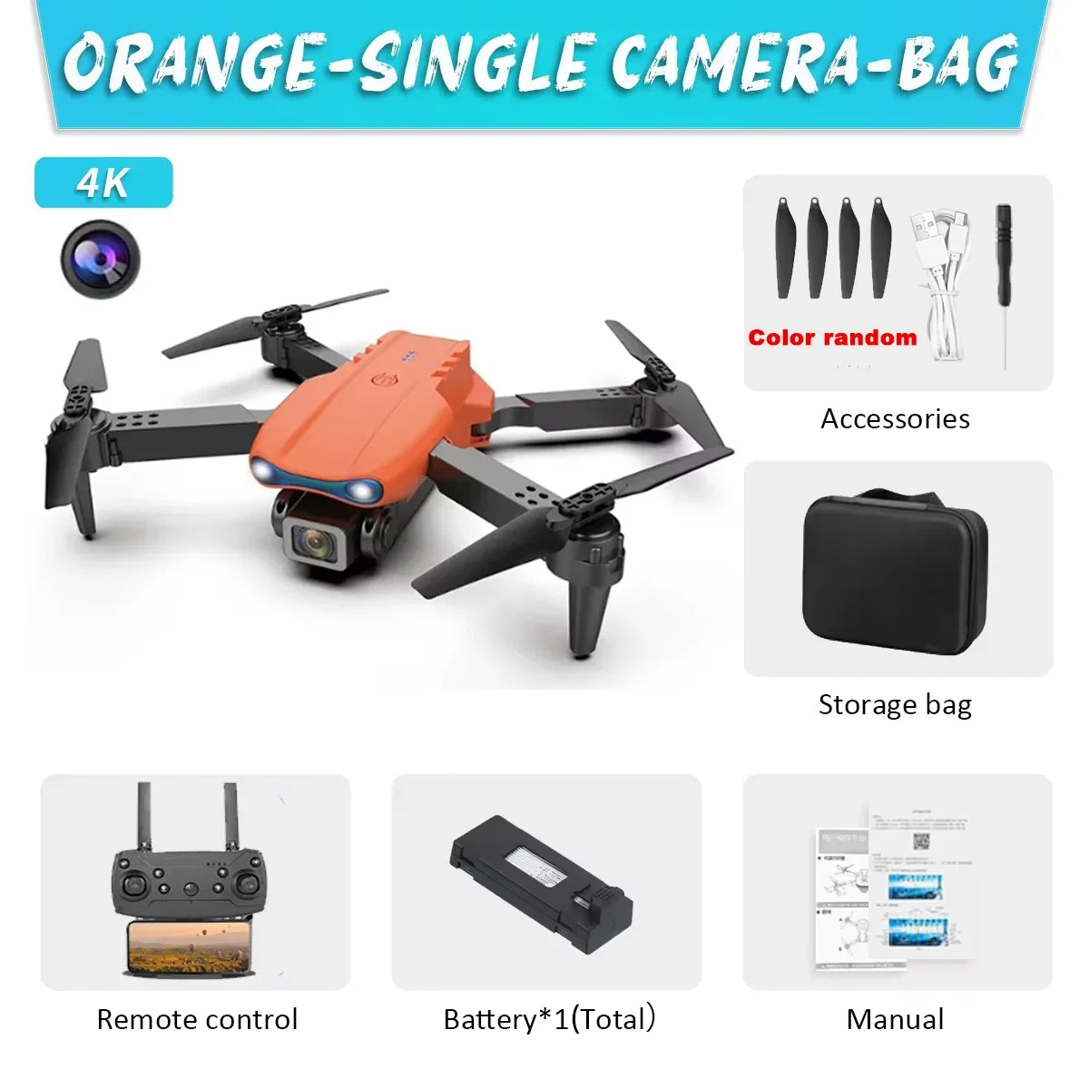 E99Pro 4K Dual-Camera Foldable Drone with WiFi FPV
