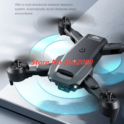 Three-Way Obstacle Avoidance Helicopter Dron With 6K Dual Camera Optical Flow Hovering Aircraft Height Hold  Drone Toy Boy Gifts