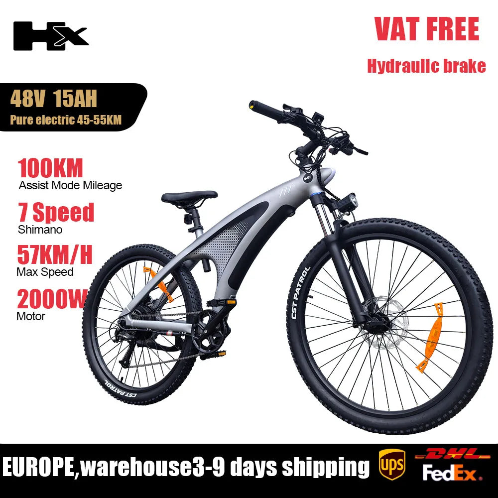 2000W Electric Mountain Bike – 57KM/H