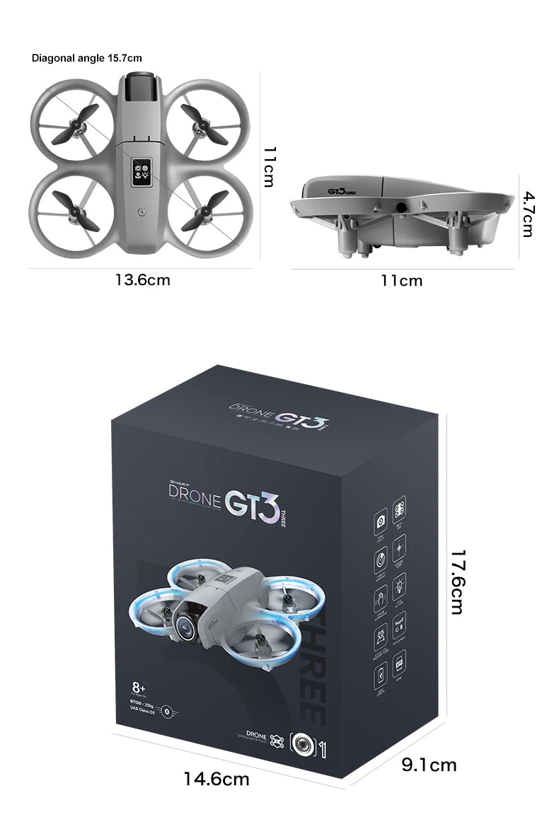 GT3 Mini Drone with 8K Camera & Optical Flow – Beginner Friendly