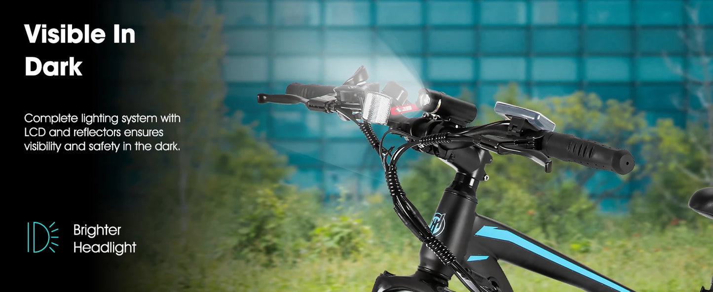 HILAND 500W 26" Electric Mountain Bike – 36V, 7-Speed, 20MPH