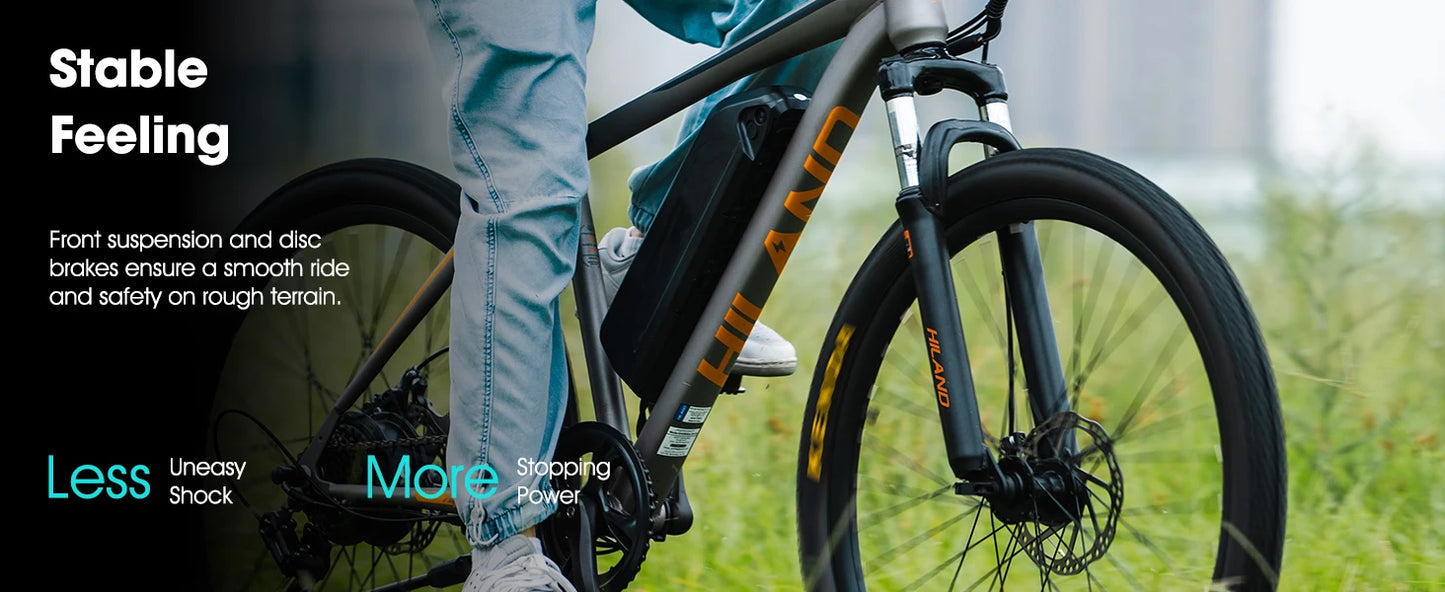 HILAND 500W 26" Electric Mountain Bike – 36V, 7-Speed, 20MPH