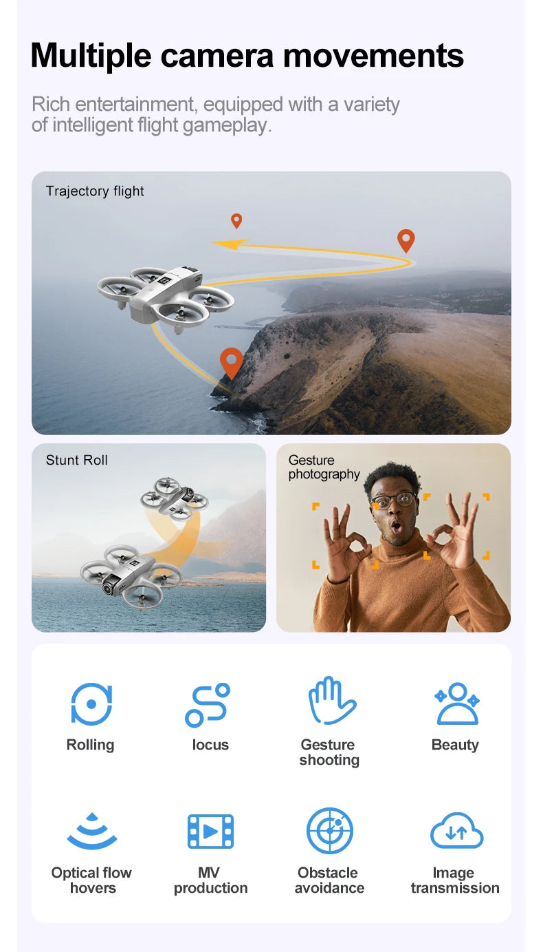 GT3 Mini Drone with 8K Camera & Optical Flow – Beginner Friendly