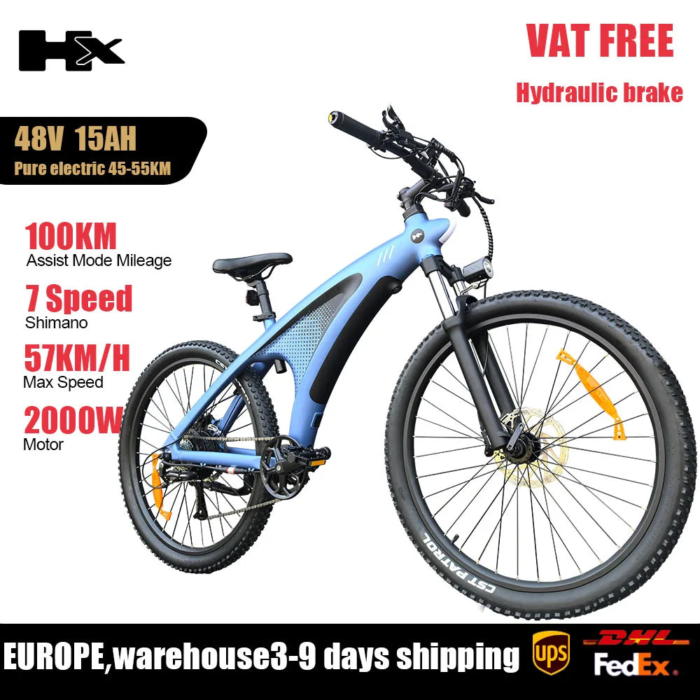 2000W Electric Mountain Bike – 57KM/H