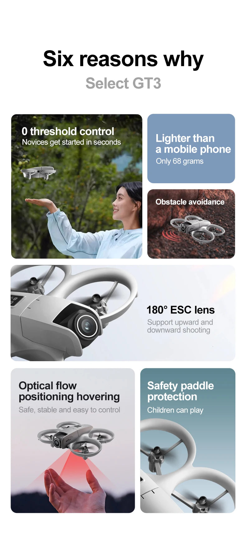 GT3 Mini Drone with 8K Camera & Optical Flow – Beginner Friendly