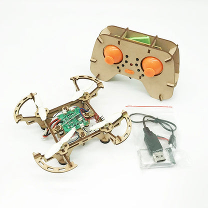 Wooden Drone  DIY kit， Wooden assembled  Remote control toy，fixed kit，Remote Controlled Toys，diy kit，toy，Interesting toys
