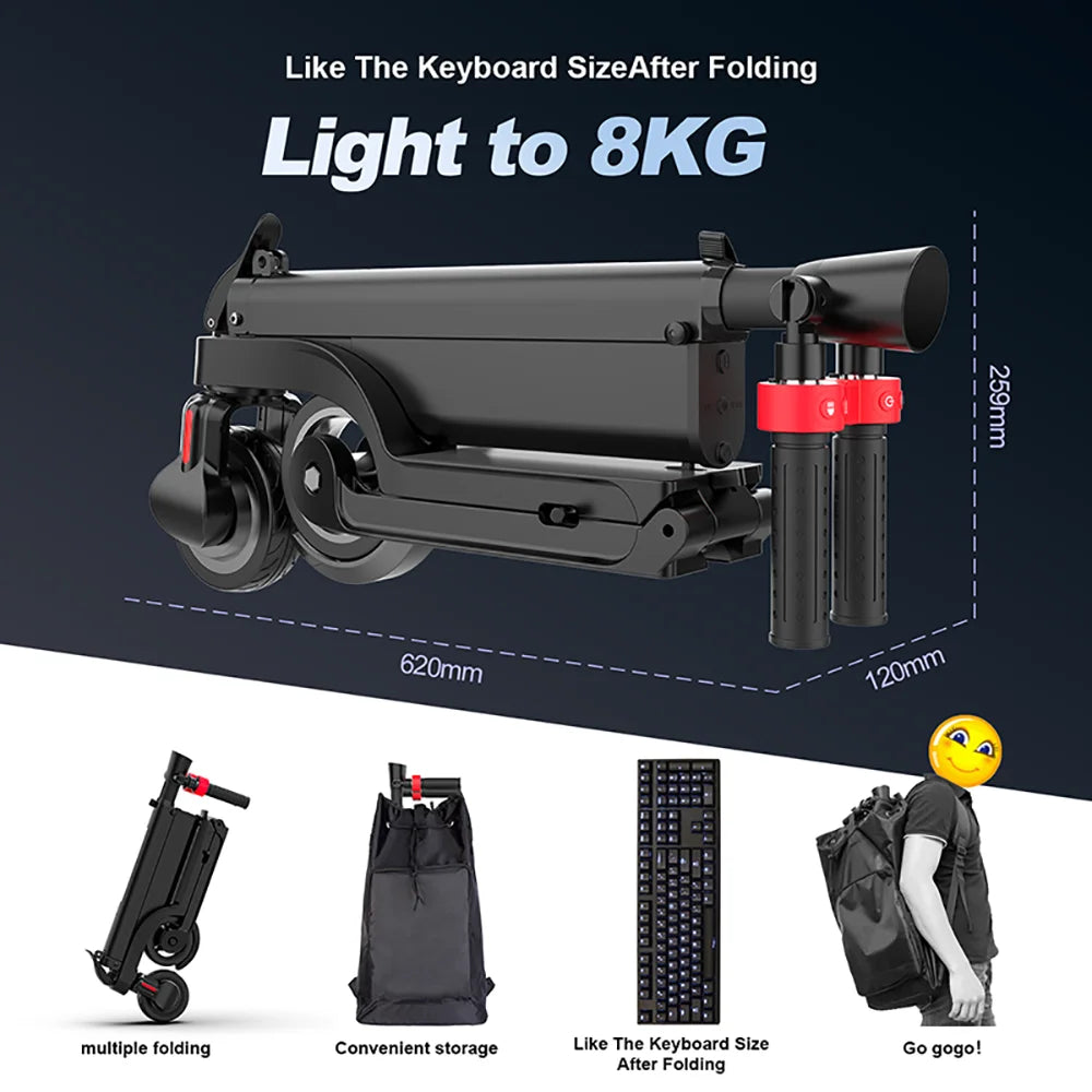 HX X6 Foldable Electric Scooter 350W – 25km/h, 5.5” Wheel