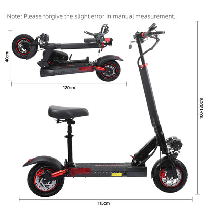 J01 Foldable E-Scooter – 800W, 48V, 10” Off-Road Tires